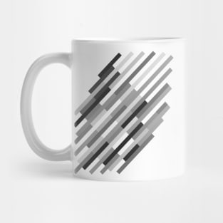 Bricks Rotate 45 Black and White Mug